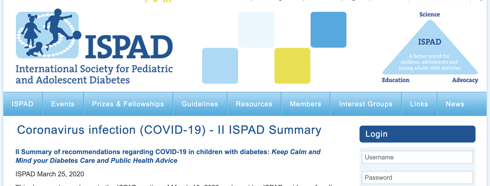 Guidance for Children and Young People of Key Workers with Type 1 Diabetes