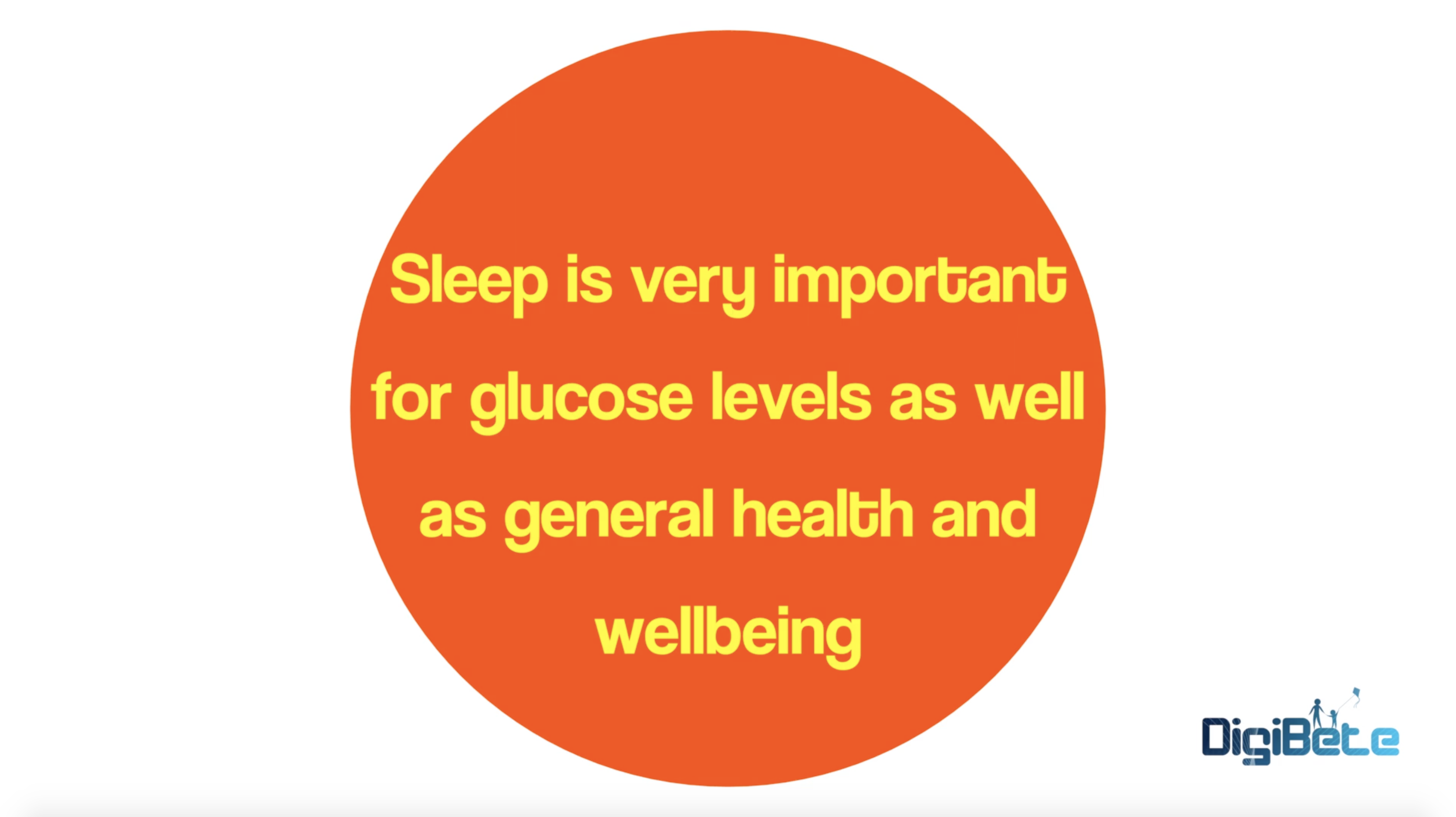 Sleep is very important for glucose levels as well as general health and wellbeing
