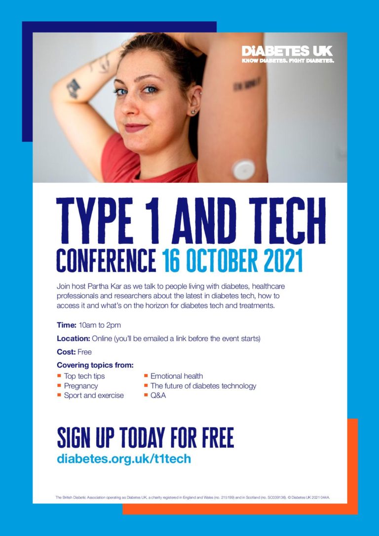 Diabetes UK's free online Type 1 and Tech Conference