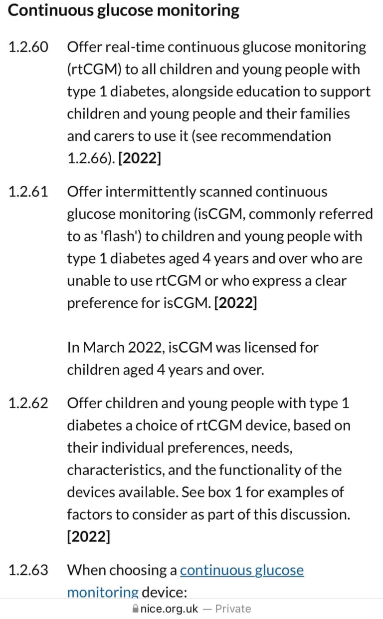 Hot off the press : CGM NICE Guidelines Update