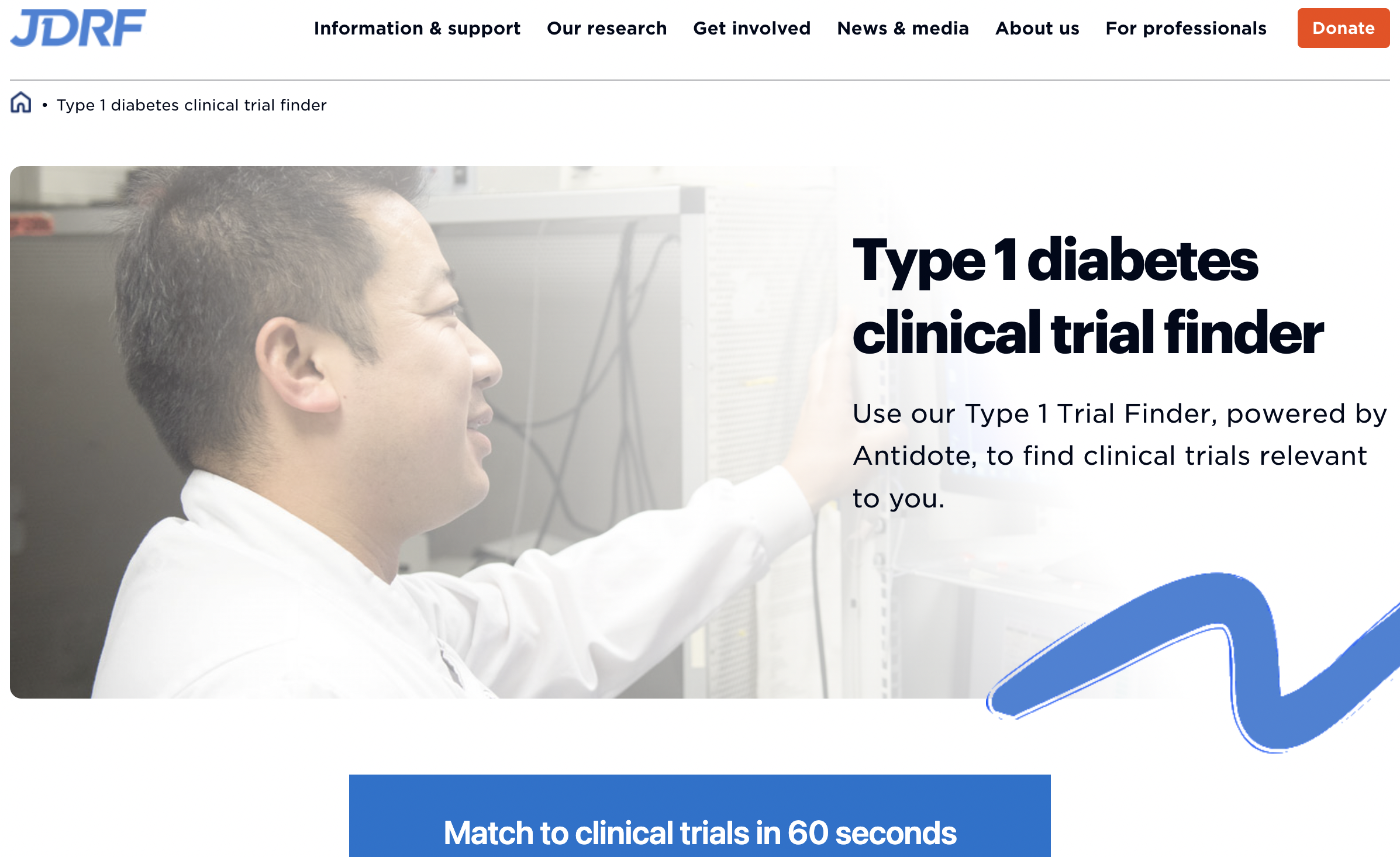 Clinical Trials Finder on DigiBete
