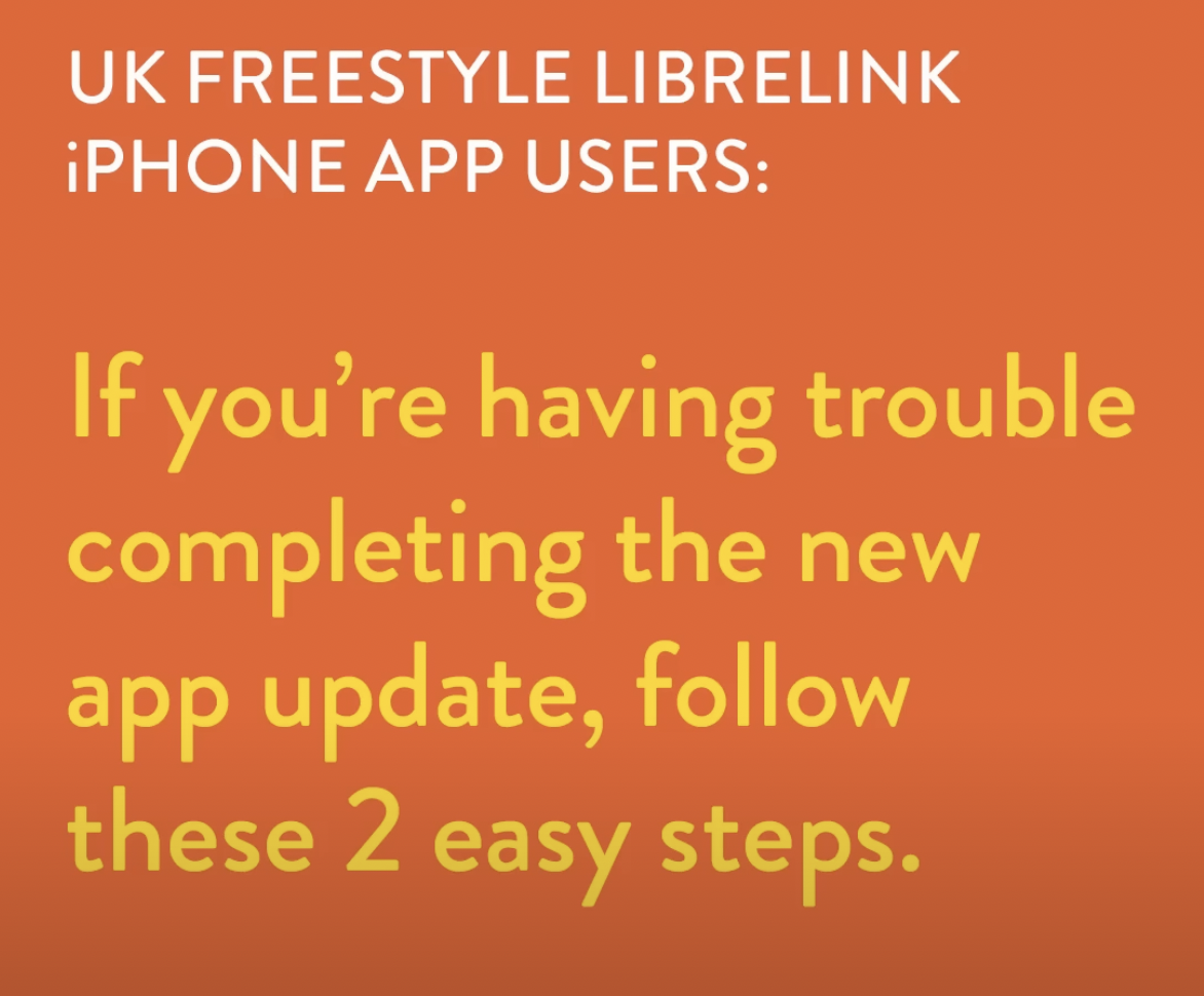 Upgrading to the latest FreeStyle LibreLink 2.10 iOS app