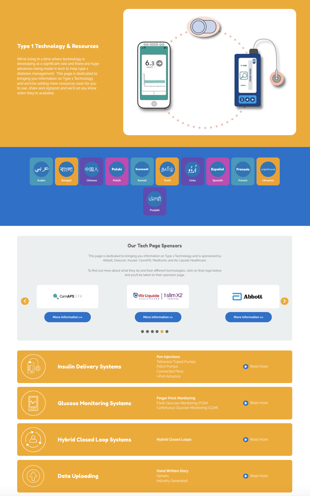 Diabetes Technology Page on DigiBete.